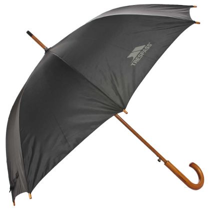 Trespass Golf Umbrella in Black Wooden