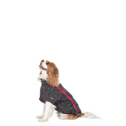 XS Windproof Dog Fleece  In Black Melange Boomer