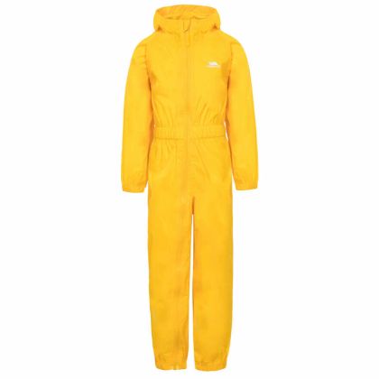Trespass Kids Waterproof Rain Suit Button in Yellow