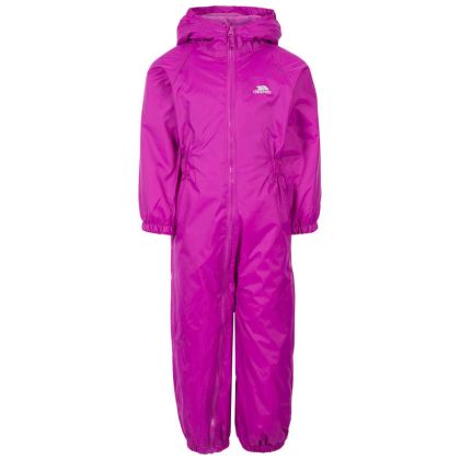 Trespass Babies Unisex Rain Suit Button in Purple Orchid