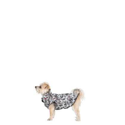 Trespaws XXS Camo Dog Printed Raincoat in Grey Charly