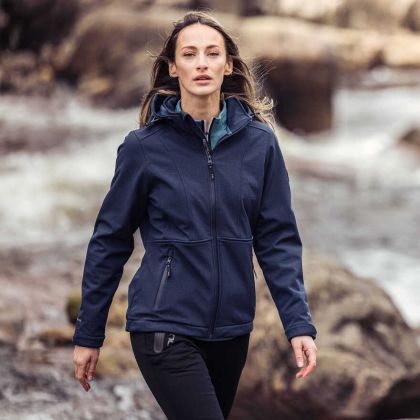 DLX Women's Softshell Jacket Christine in Navy Marl