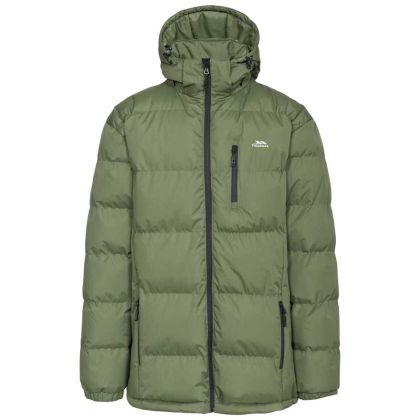 Trespass Mens Hooded Padded Casual Jacket in Khaki Clip