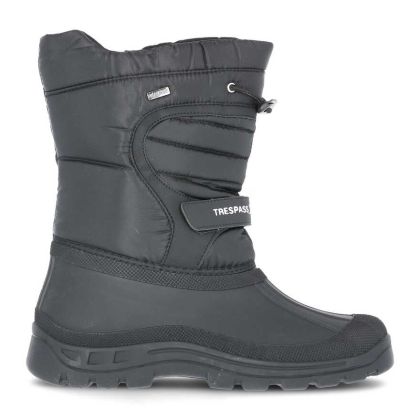 DoDo Adults' Water Resistant Snow Boots in Black, Outside view of footwear