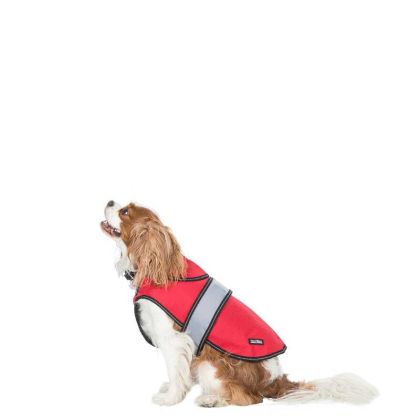 Trespaws XS 2 in 1 Fleece Lined Waterproof Dog Coat in Red Duke