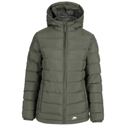 Trespass Womens Padded Jacket Elegant - IVY, Front view on mannequin
