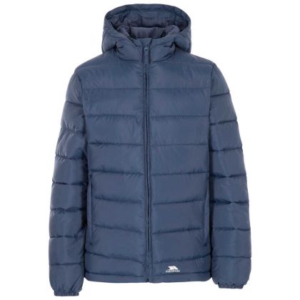Trespass Womens Padded Jacket in Navy Elegant, Front view on mannequin