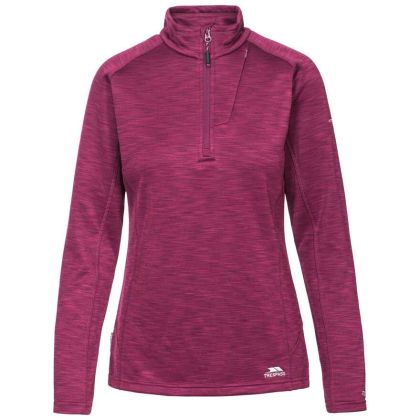 Fairford Women's 1/2 Zip Fleece in Purple, Front view on mannequin