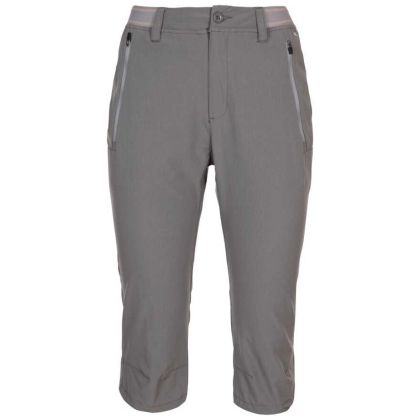 Trespass Women's Quick Dry 3/4 Trousers Grateful Grey, Front view on mannequin