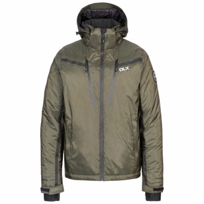 Jasper Men's DLX Waterproof Ski Jacket in Olive, Front view on mannequin