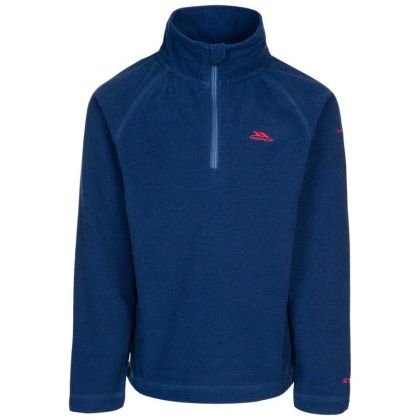 Trespass Kids' 1/2 Zip Fleece Keynote Navy, Front view on mannequin