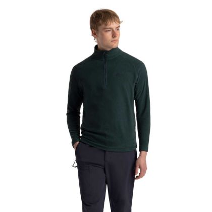 Mens 1/2 Zip Fleece Keynote In Pine, Front view on model