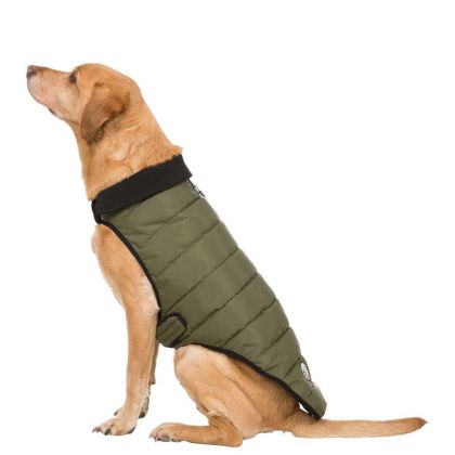 Trespaws Large Eco Friendly Dog Puffer Jacket in Khaki Lloyd