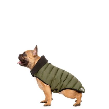 Trespaws Small Eco Friendly Dog Puffer Jacket Lloyd in Khaki