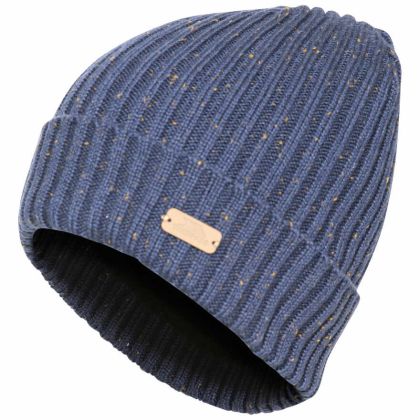 Mateo Men's Beanie Hat in Navy, Hat at angled view