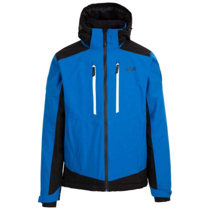 Trespass Mens DLX Ski Jacket Matthews in Blue, Front view on mannequin