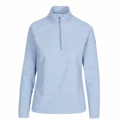 Meadows Women's 1/2 Zip Fleece in Blue, Front view on mannequin