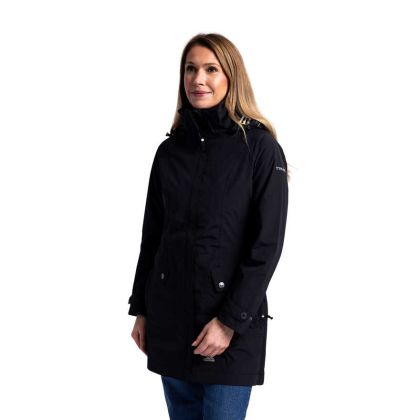 Trespass Womens Waterproof Jacket Rainy Day in BLACK