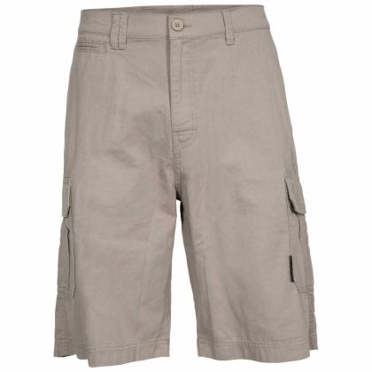 Rawson Men's Cargo Shorts in Beige, Front view on mannequin