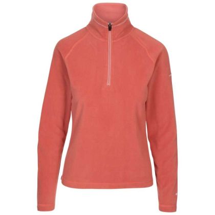 Trespass Womens 1/2 Zip Fleece Skylar Rhubarb, Front view on mannequin