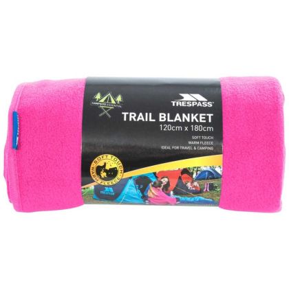 Trespass Fleece Blanket 120 x 180cm in Pink