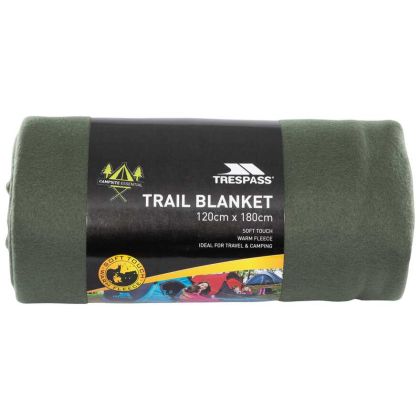 Trespass Fleece Blanket Snuggles 120 x 180cm in Khaki