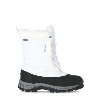 Stalagmite II Women's Fleece Lined Waterproof Snow Boots in White, Outside view of footwear