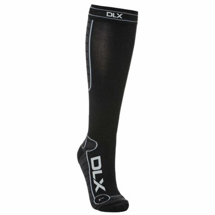 DLX Adults Ski Socks in Black Trapped