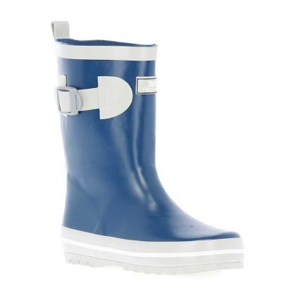Trumpet Kids' Wellies in Indigo, Angled view of footwear