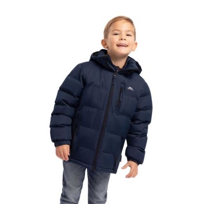 Tuff Boys' Padded Casual Jacket in Navy, Front view on mannequin