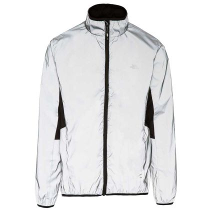 Zig Men's Ultra Reflective Active Jacket in Light Grey, Front view on mannequin