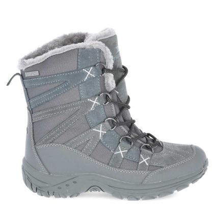 Trespass Womens Insulated Waterproof Snow Boots Zofia in Grey