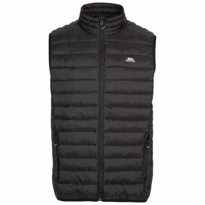 Trespass Mens Gilet Padded Packaway 2 Zip Pockets Gallenton Black