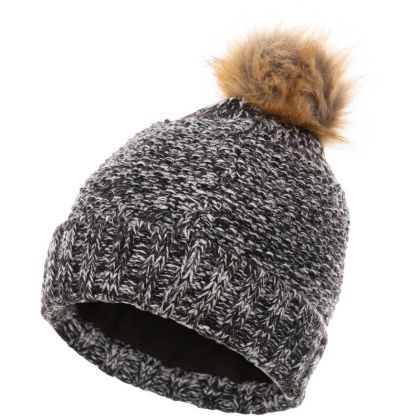 Trespass Womens Bobble Hat in Black Kellisa