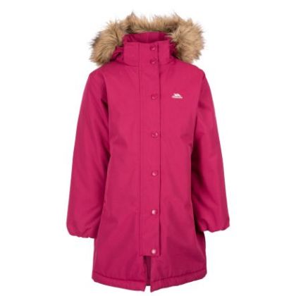 Kids's Waterproof Jacket TP50 Astound in BERRY, Front view on mannequin
