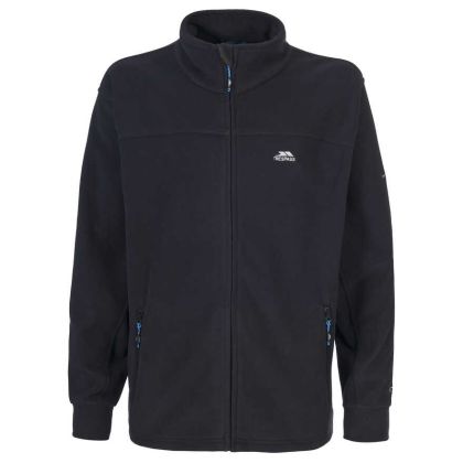 Trespass Mens Sueded Fleece Jacket in Black Bernal