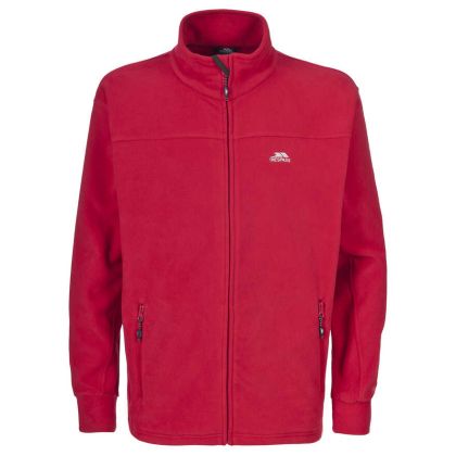 Trespass Mens Sueded Fleece Jacket in Red Bernal