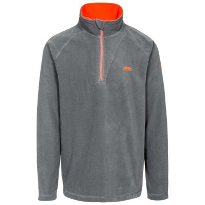 Blackford Men's 1/2 Zip Microfleece in Grey, Front view on mannequin