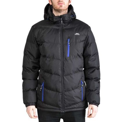 Trespass Mens Padded Casual Jacket in Black Blustery
