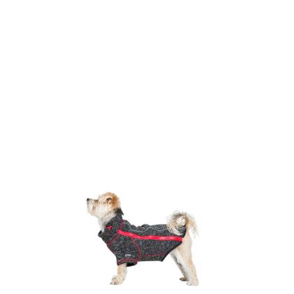 XXS Windproof Dog Fleece  In Black Melange Boomer