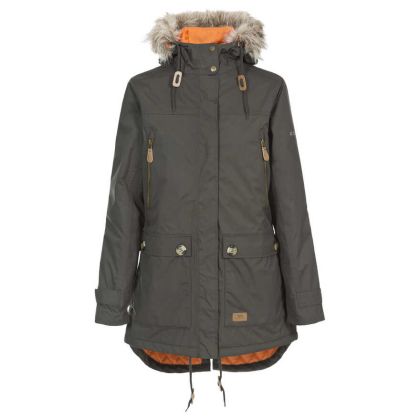 Trespass Womens Waterproof Parka Jacket Clea in Khaki