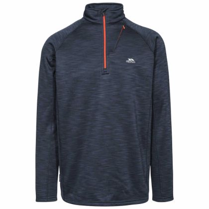 Collins Men's 1/2 Zip Fleece in Navy, Front view on mannequin