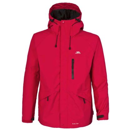 Trespass Men's Waterproof Windproof Jacket in Red Corvo