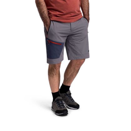 Mens Adventure Shorts Daars in STORM GREY, Front view on mannequin
