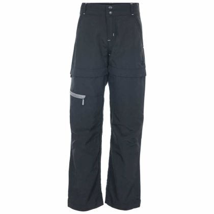 Defender Kids' Convertible Walking Trousers in Black, Front view on mannequin