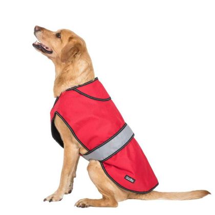 Trespaws Large 2 in 1 Fleece Lined Waterproof Dog Coat in Red Duke