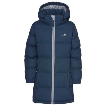 Trespass Girls Padded Jacket with Hood in Navy Tiffy