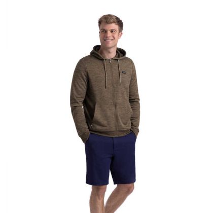 Mens Casual Hoodie Fewston in Marshland Marl, Front view on model