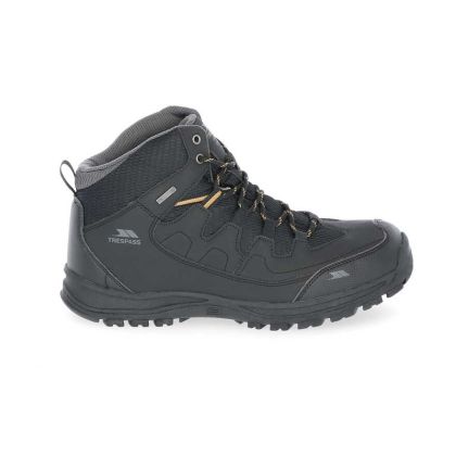 Finley Men's Waterproof Walking Boots in Black, Outside view of footwear
