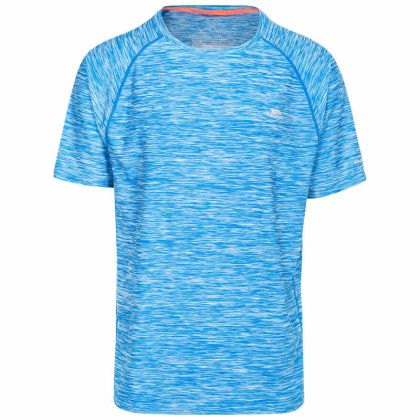 Gaffney Men's Quick Dry Active T-shirt in Blue, Front view on mannequin